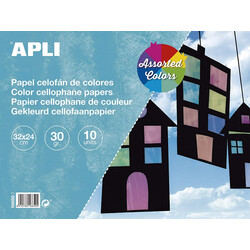 Apli Kids. Набор цветной целлофановой бумаги: прозрачный (8410782166504)