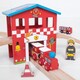 Bigjigs Toys. Игровой набор Железнодорожная пожарная станция (691621090374)