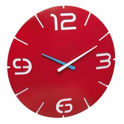 TFA. Часы настенные "CONTOUR", красный/белый, d=350x35 мм (60304705)