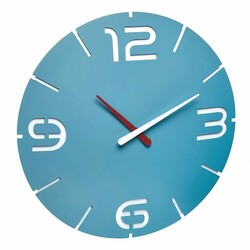 TFA. Часы настенные "CONTOUR", голубой/белый, d=350x35 мм (60304714)