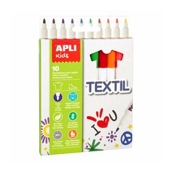 Apli Kids. Набор маркеров для текстиля Apli Kids 10 шт (8410782182207)