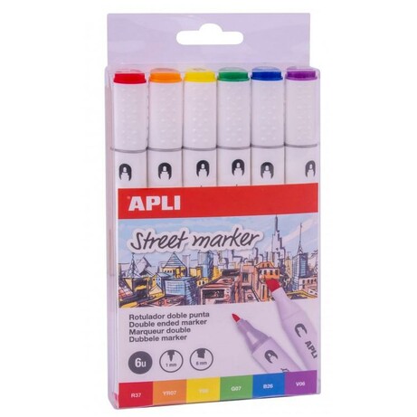 Apli Kids. Набор маркеров Apli Kids (6 цветов) (8410782184317)