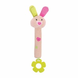 Bigjigs Toys. Развивающая игрушка-погремушка для малышей, розовый (691621525043)