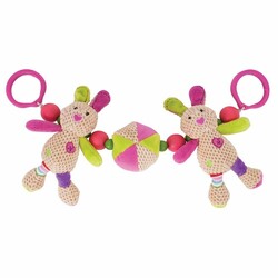 Bigjigs Toys. Развивающая игрушка на колыбель для малышей, розовый (691621525418)
