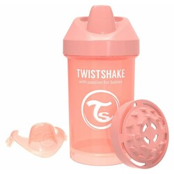 Twistshake. Чашка-непроливайка 300мл 8 + міс, світло-персикова (69892)