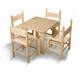 SportBaby. Детский стол и стул сосновый (00053931)