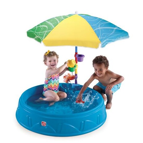 Детский бассейн с зонтом от солнца Step 2 "PLAY & SHADE", 20х95х95см, зонтик -127х102х102см (716000)