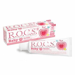 ROCS. Детская зубная паста "Нежный уход Яблоко", от 0 до 3 лет,  45 гр (475048)