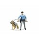 Bruder. Игрушка фигурки полицейский с собакой (62150)