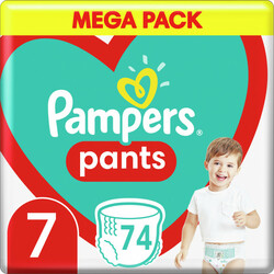 Pampers. Подгузники - трусики Pampers Pants Размер 7 (17+ кг) 74 шт (8006540069622)