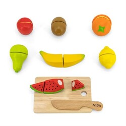  Viga Toys. Игрушечные продукты. Нарезанные фрукты из дерева (44539)