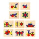 Viga Toys. Геометрична мозаїка Viga Toys дерев'яна з шаблонами (50029)