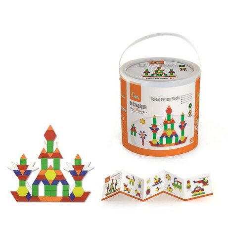 Viga Toys. Дерев'яний ігровий набір Viga Toys Кольорова мозаїка, 250 ел. (50065)