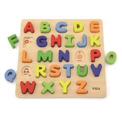 Viga Toys. Дерев'яний пазл Англійський алфавіт, заголовні букви (50124)