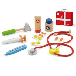 Viga Toys. Деревянный игровой набор  Чемоданчик доктора (50530)