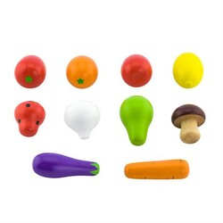 Viga Toys. Іграшкові продукти Дерев'яні овочі та фрукти (6934510507343)
