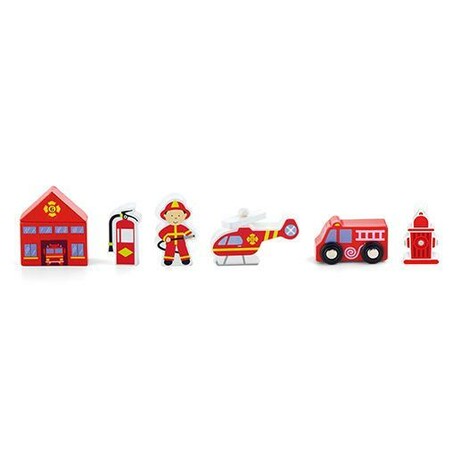 Viga Toys. Набір для залізниці Пожежна станція (6934510508159)