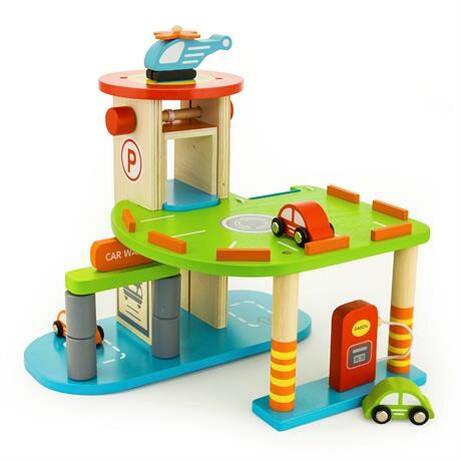 Viga Toys. Деревянный игровой набор Паркинг, 3 уровня (6934510599638)