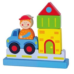 Viga Toys. Магнітна дерев'яна іграшка Місто (6934510597030)
