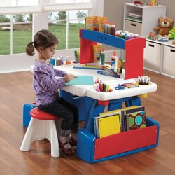 Step2 . Детский стол с 2 стульями для творчества "CREATIVE PROJECTS", 81х99х67 см/30х31х31 см,(82999