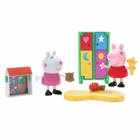 Peppa Figurines. Ігровий набір-Дитяча кімната (2 фігурки, аксесуари) (97003)