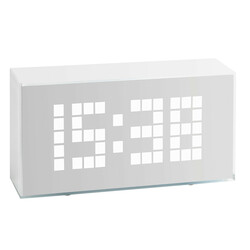 TFA. Будильник "Time Block", LED, адаптер питания, белый, 175x51x91 мм (602012)