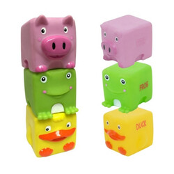Baby Team. Набор игрушек для ванны "Кубики-зверята", 3 шт, 6 мес+ (9051)