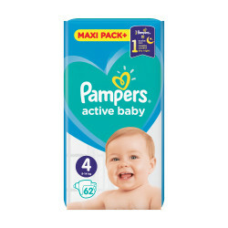 Pampers. Подгузники Pampers Active Baby 4 Maxi (9-14 кг), 62 шт (948731)