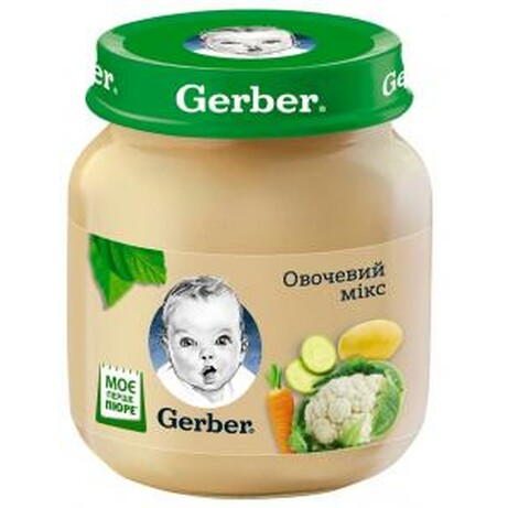 Gerber. Овощное пюре "Овощной микс", 6+ м 130 гр. (348258)