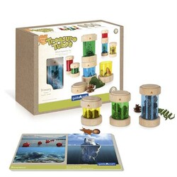 Guidecraft. Ігровий набір Natural Play Скарби в кольорових баночках (G3087)