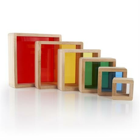 Guidecraft. Игровой набор блоков Block Play Цветная пирамидка (G5066)