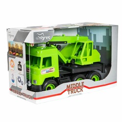 Tigres. Авто "Middle truck" кран (св. Зеленый) в коробке (39483)