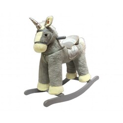 Rock my Baby. Игрушечный конь - единорог, цв.серый с музыкой (JR6014)