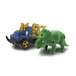 ROAD  RIPPERS. Игровой набор – машинка и динозавр Triceratops green (20074)