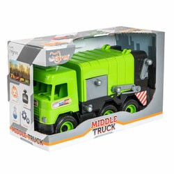 Tigres.Авто "Middle truck" мусоровоз (св. Зеленый) в коробке (39484)