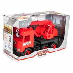 Tigres. Авто "Middle truck" кран (красный) в коробке (39487)