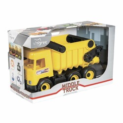 Tigres. Авто "Middle truck" самосвал (желтый) в коробке (39490)