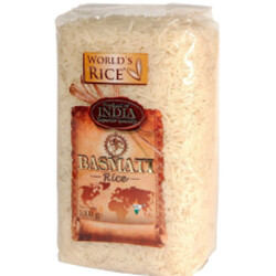 World's rice. Рис World's rice Басмати шлифованный Индия 1 кг  (4820009102095)