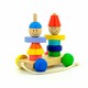 Игрушки из дерева. Пирамидка-каталка «Мальчик и девочка» (Д354)