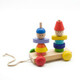Іграшки з дерева. Пірамідка-каталка «Хлопчик і дівчинка» (Д354)