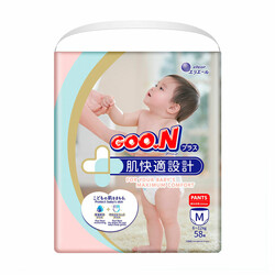 Goo.N. Трусики-подгузники GOO.N Plus для детей 6-12 кг (размер M, унисекс, 58 шт) (843339)