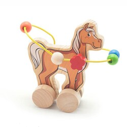 Іграшки з дерева. Лабіринт-каталка Кінь (Д364)