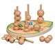Игрушки из дерева. Пирамидка "Гусеница" (Д411)