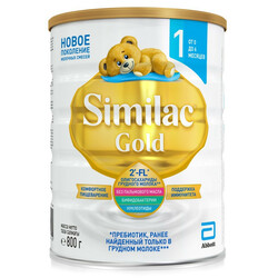 Similac. Смесь Similac Gold 1 с пребиотиками, от 0 до 6 мес., 800 г. (5391523058124)