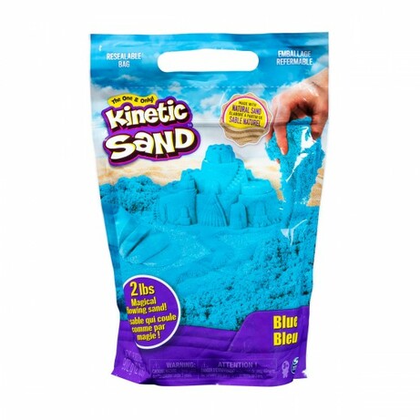 Kinetic Sand & Kinetic Rock. Пісок для дитячої творчості - COLOUR (синій, 907 g) (71453B)