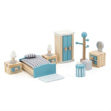 Viga Toys. Дерев'яні меблі для ляльок PolarB Спальня (44035)