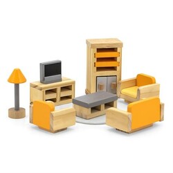 Viga Toys. Дерев'яні меблі для ляльок PolarB Вітальня (44037)