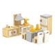 Viga Toys. Дерев'яні меблі для ляльок PolarB Кухня і їдальня (44038)