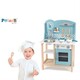 Viga Toys. Дитяча кухня з дерева з посудом PolarB блакитна (44047)