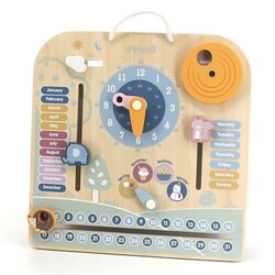 Viga Toys. Дерев'яний календар PolarB з годинником, на англійській мові (44056)